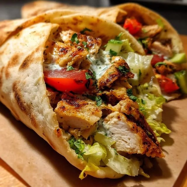 Grilled Chicken on Pita.